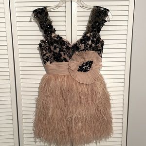 Feathered Terani Couture Dress